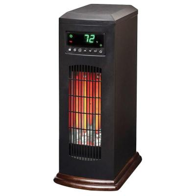 21 in. 1500-Watt 3-Long Vertical Element Large Room Infrared Tower Heater with Remote